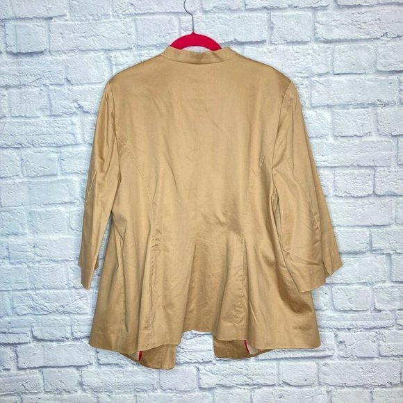 Maggie Barnes Catherines 0X 14/16W Tan Blazer Plus - Picture 2 of 3